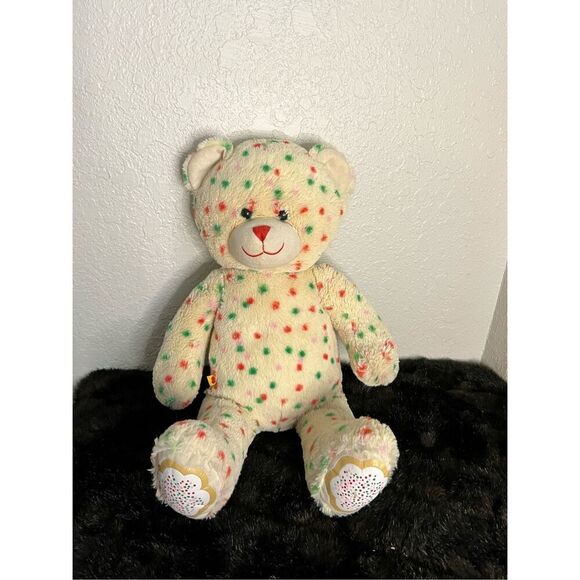 Build A Bear Christmas Sugar Cookie Plush Bear Stuffed Animal Cookie Sprinkles - Picture 1 of 4